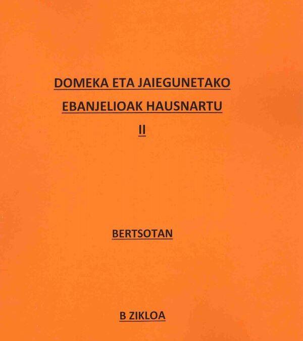 Agerkari barria euskeraz Ebanjelioetako pasarteen azalpenakaz