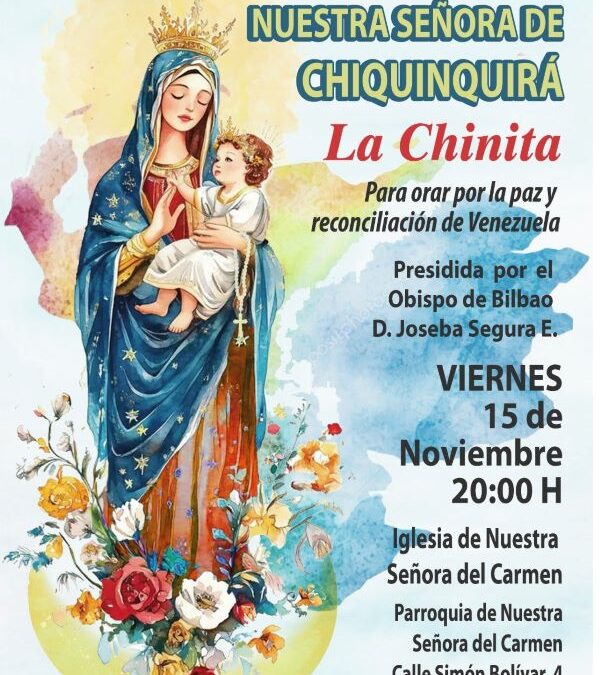 La comunidad venezolana orará esta tarde con la Virgen de Chiquinquirá