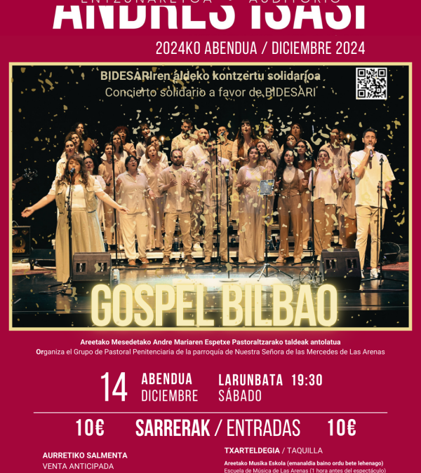 Gospel kontzertu solidarioa Bidesariren alde