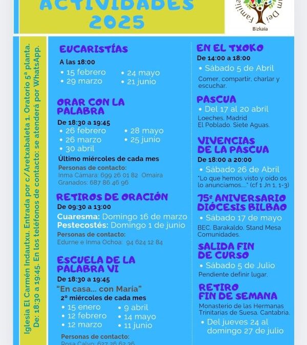 Verbum Dei presenta su programa de actividades de los próximos meses
