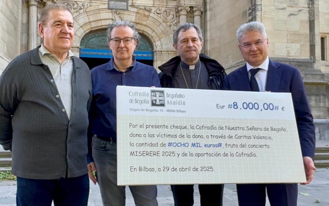La Cofradía de Begoña dona 8.000 euros a Cáritas Valencia