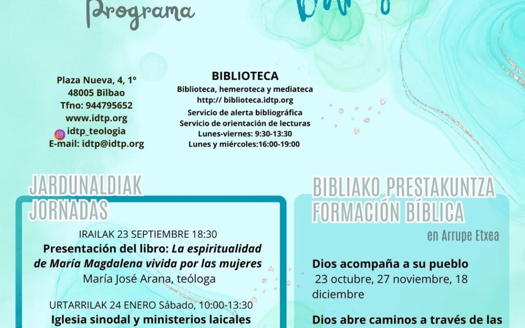 Eleizbarrutiko Teologia eta Pastoraltza Institutuak kurtsorako egitaraua aurkeztu dau