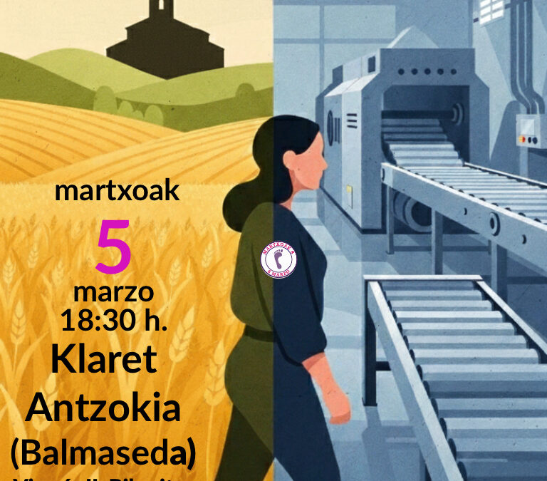 El 8 M viaja a los pueblos –                                                                                        «Huellas en comunidad – Lorratz biziak»- AIZU 100 Ametsak sortzen