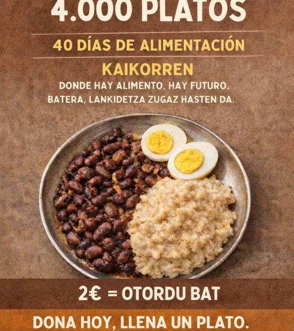 Proyecto solidario: 40 días de alimentación para Kaikor, en Kenia