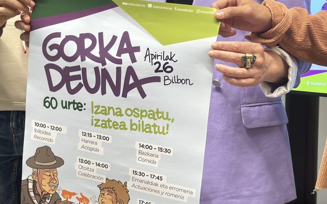 Mas de 2.500 personas celebrarán el 60 aniversario de Euskalerriko Eskautak, el 26 de abril, en Bilbao