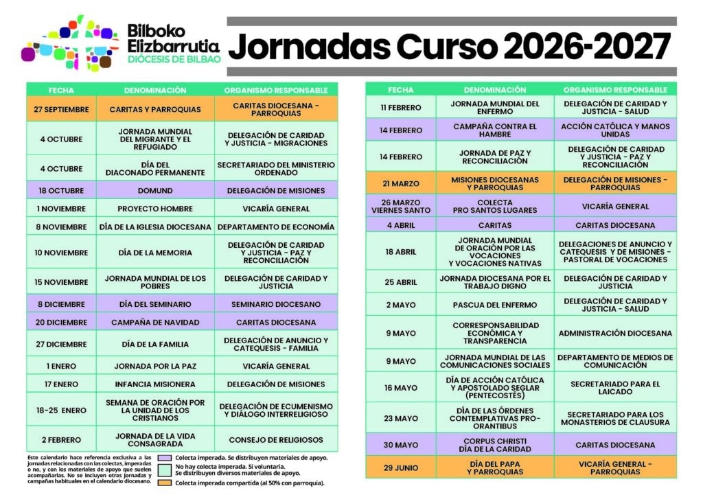 Jornadas curso 2026-27