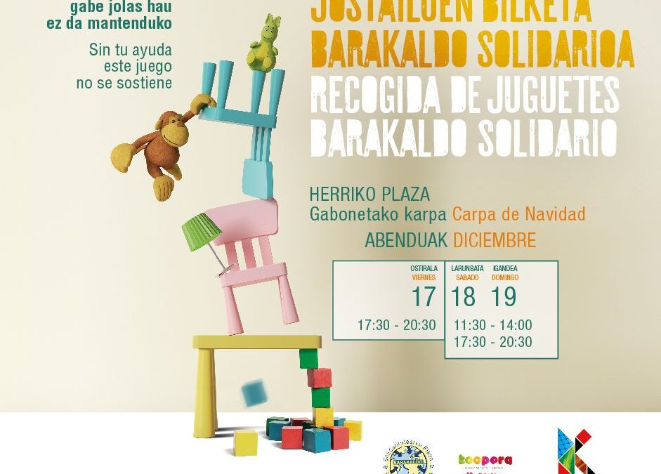 Recogida solidaria de juguetes para Koopera, en Barakaldo