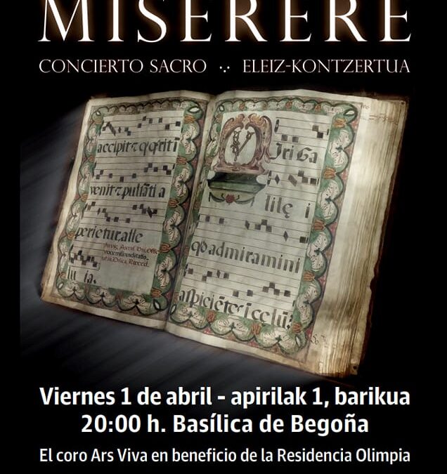 El coro «Ars Viva», actúa hoy en el concierto cuaresmal en Begoña