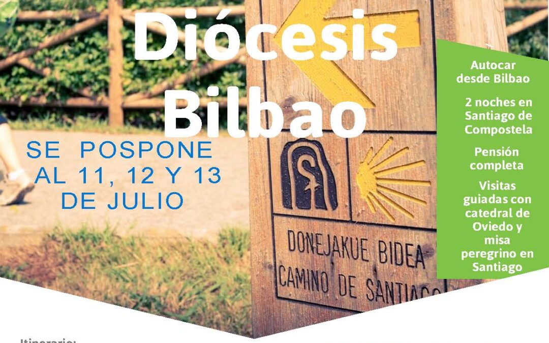 La peregrinación diocesana a Santiago, pospuesta al mes de julio