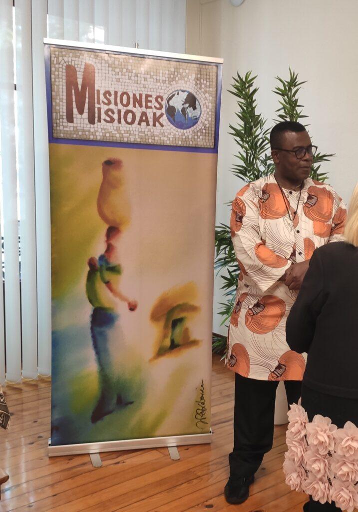 Cyprien Melibi en un encuentro de la Delegación de Misiones de Vitoria, en el Día de Africa 2023