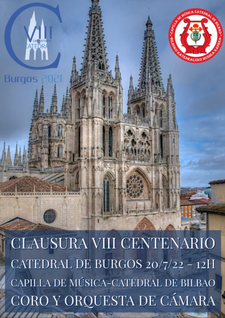 Cartel de la clausura del VIII centenario de la catedral de Burgos
