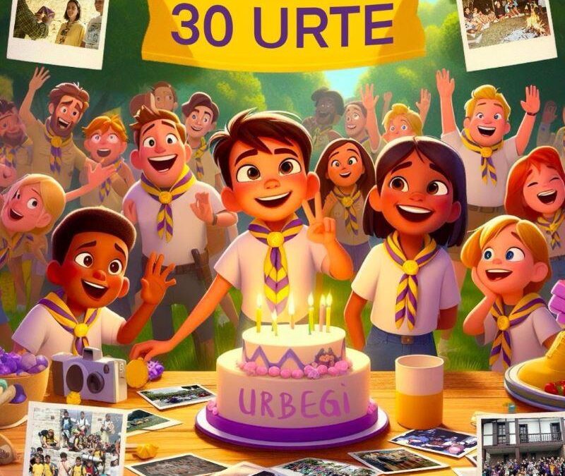 El grupo eskaut Urbegi, de Santurtzi, celebra su 30 aniversario
