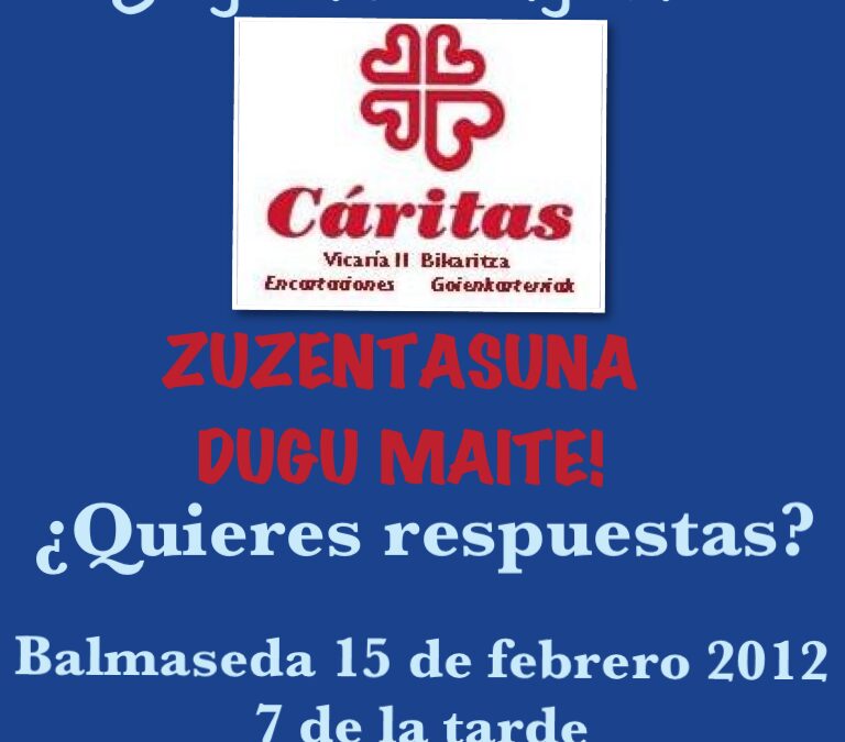 Charla de Cáritas, en Balmaseda