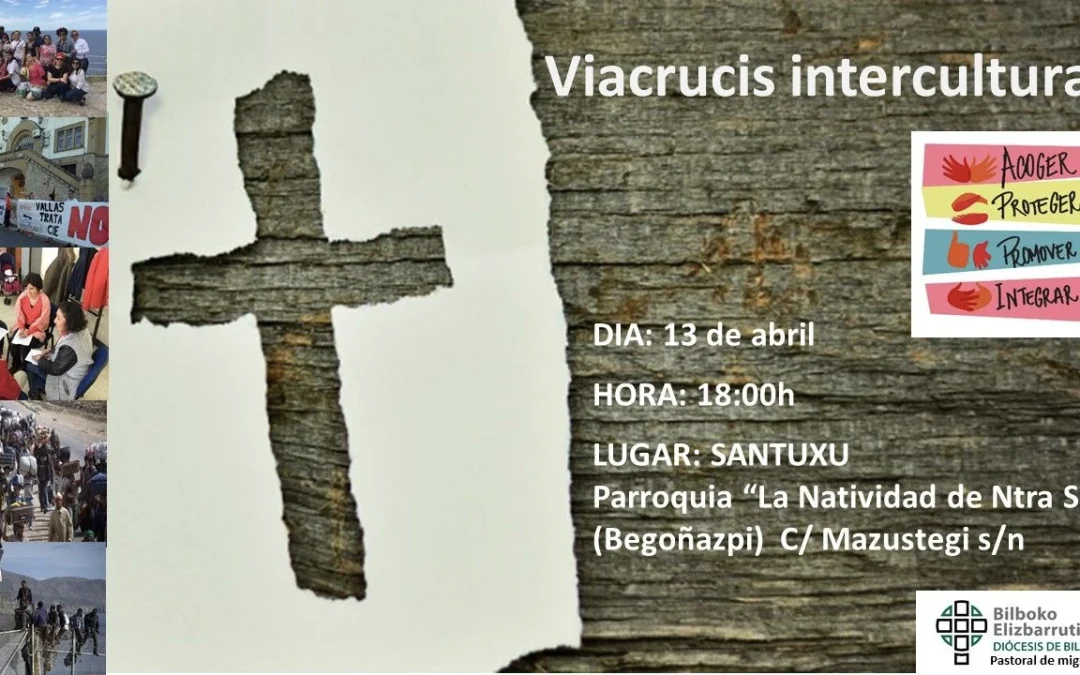 Participación de grupos interculturales de Bilbao en el Vía Crucis
