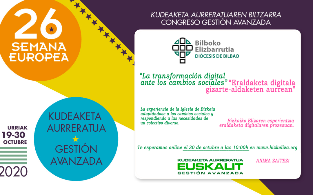 La Diócesis de Bilbao participará online en la Semana Europea de la Gestión Avanzada