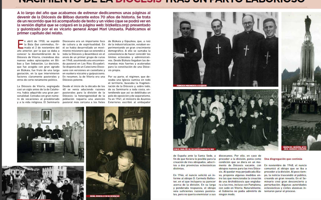 ¿Sabías que la Diócesis de Bilbao nació hace 70 años tras un parto laborioso?