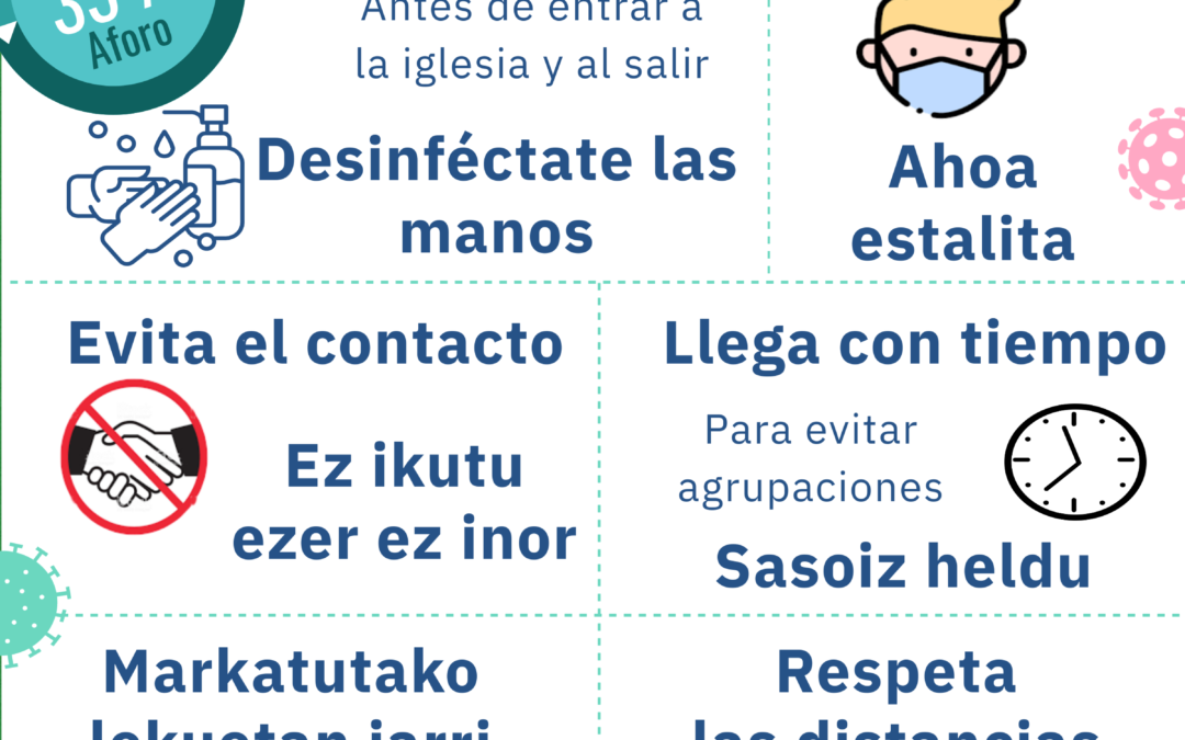 Desde mañana se reducen los aforos de las iglesias al 35%