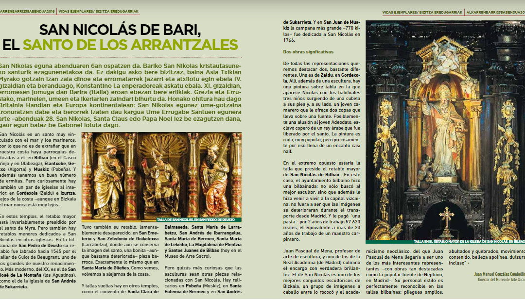 ¿Sabías que hoy celebramos a San Nicolás de Bari, el santo de los arrantzales?