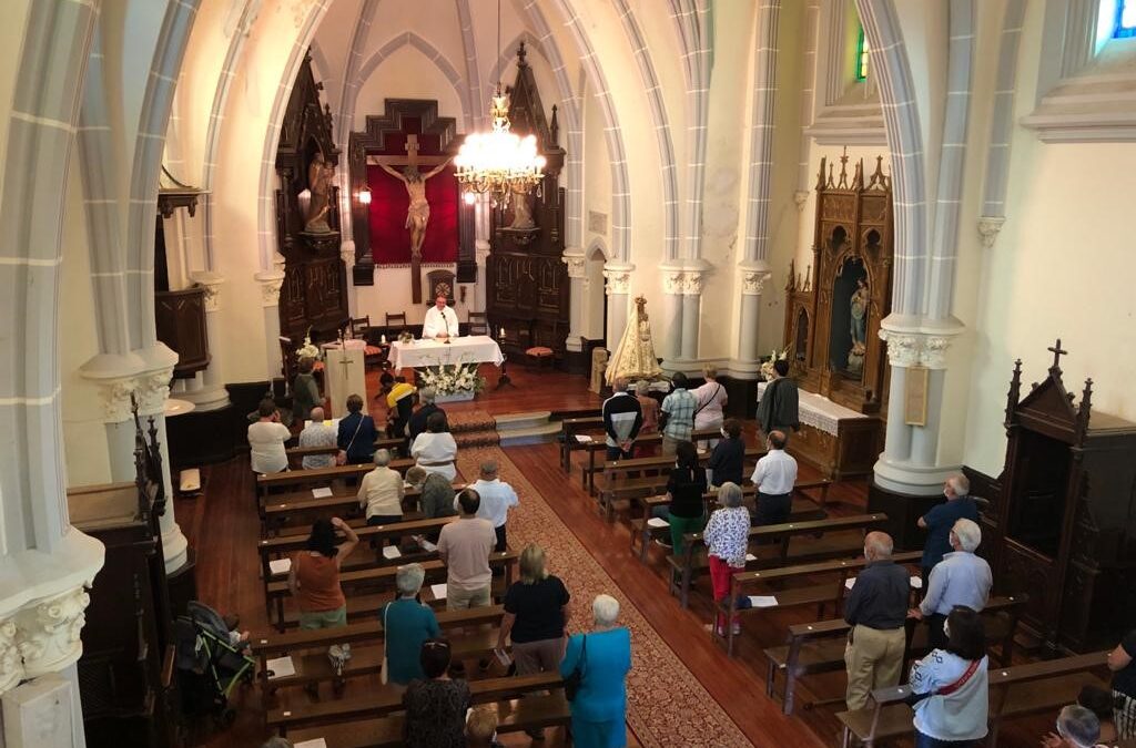 Recuerdo emocionado por el barranquista fallecido en Suiza, en la reapertura del templo de Soscaño